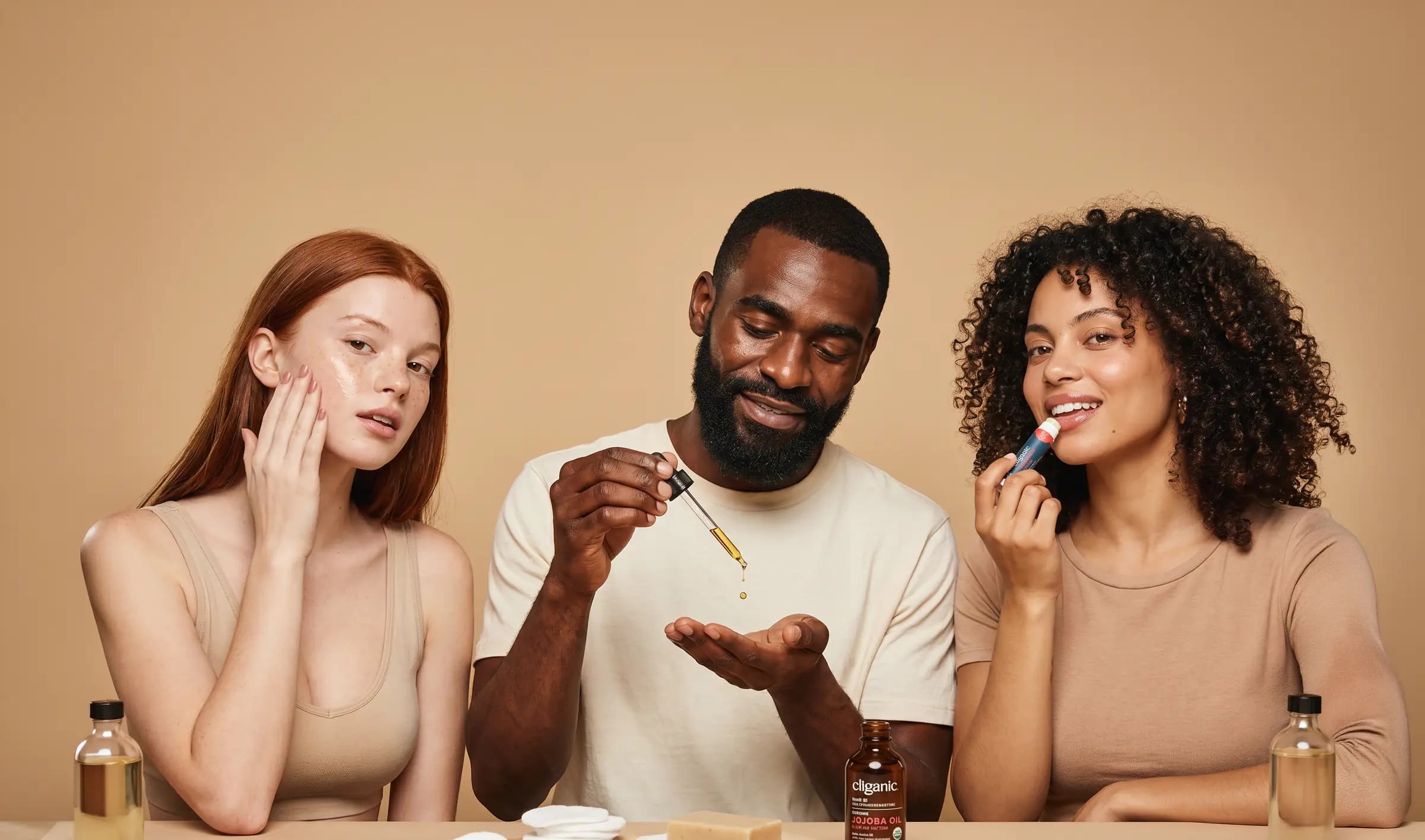 A to Z Beauty models with beauty products